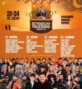 Wesley Safadão é Atração Confirmada da 52ª Missa do Vaqueiro: Confira a Programação Completa