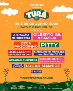 Zeca Pagodinho, Gilberto Gil e Pitty São Atrações do Festival Turá – Confira Programação!