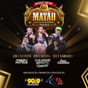 Matão Rodeo Music esse mês – Confira os cantores presentes!