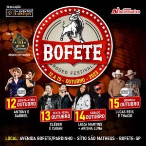 Bofete Rodeo Festival: Confira Programação Completa e Como Comprar Ingressos